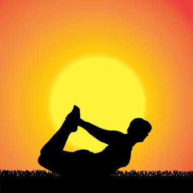 kadın silüeti vektör.