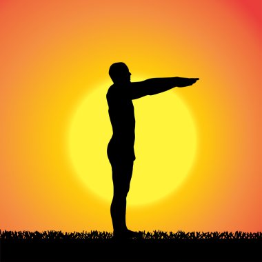 Bir adamın vektör silueti.