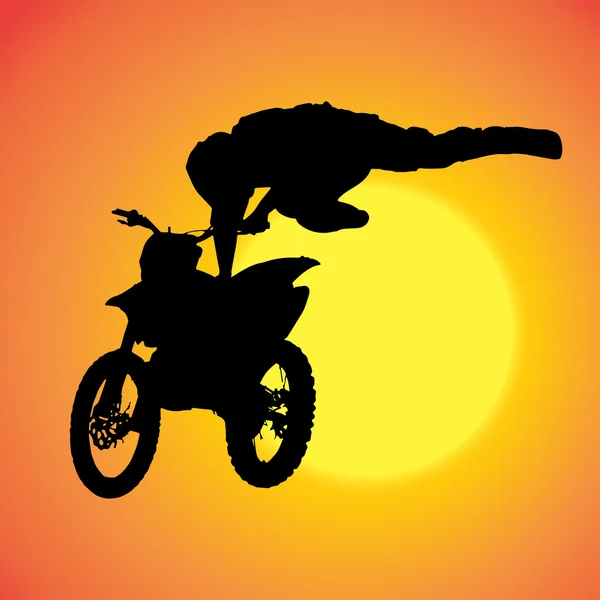 Vector silhouette of extreme jumps. — Stock Vector