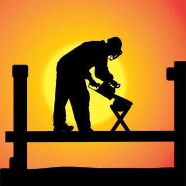 Bir adamın vektör silueti.