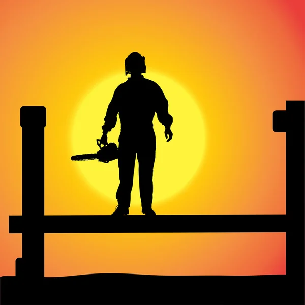 Vector silhouette of a man. — Stock Vector