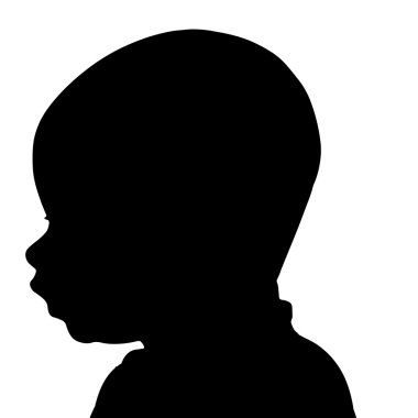bir toddler siluet vektör.