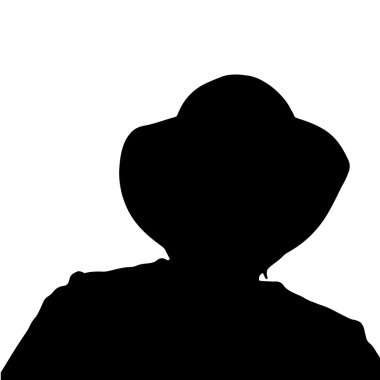 bir kadının siluet vektör.