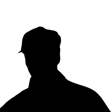 Bir adamın vektör silueti.