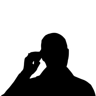 Bir adamın vektör silueti.