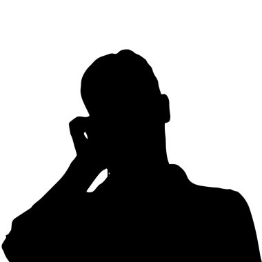 bir kadının siluet vektör.