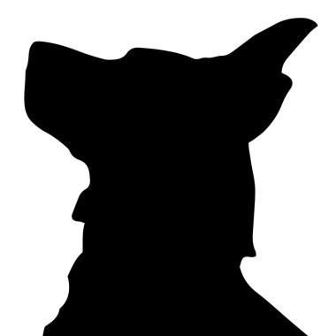 bir köpeğin vektör silueti.