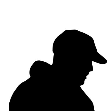 Bir adamın vektör silueti.