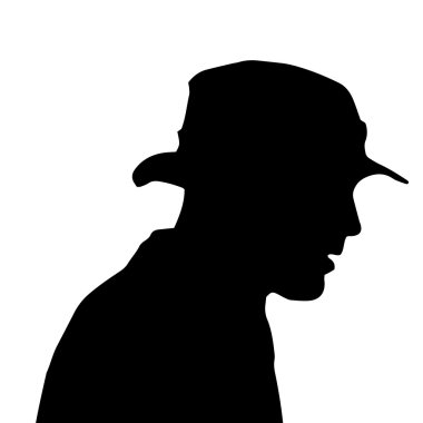 Bir adamın vektör silueti.