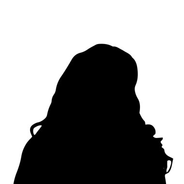 bir kadının siluet vektör.