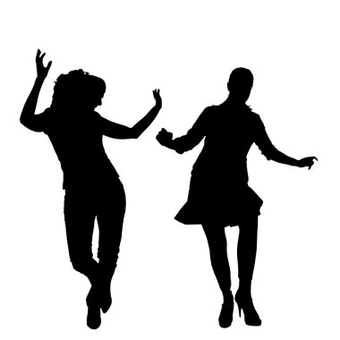 bir kadının siluet vektör.