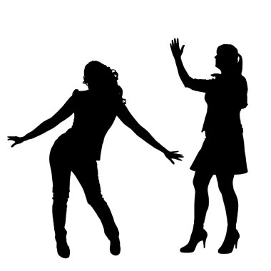 bir kadının siluet vektör.