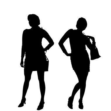 bir kadının siluet vektör.