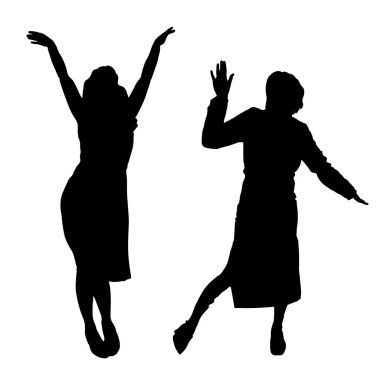 bir kadının siluet vektör.