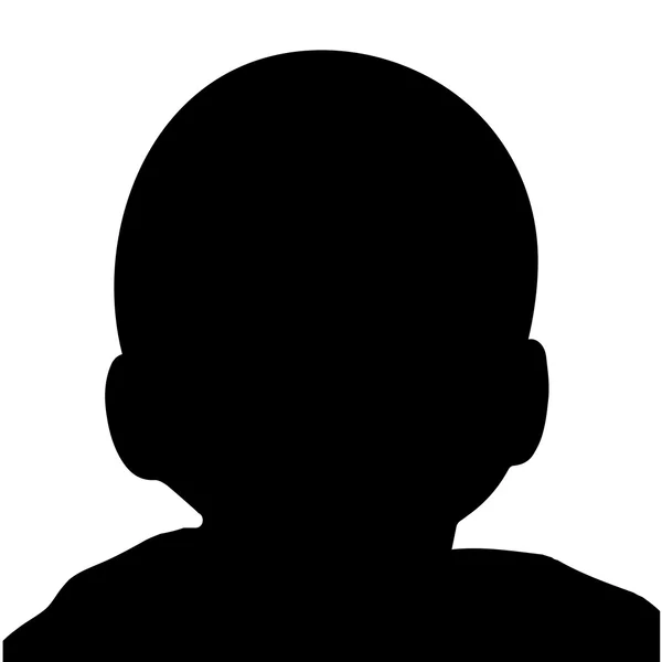 Vector silhouette of a toddler. — Stock Vector