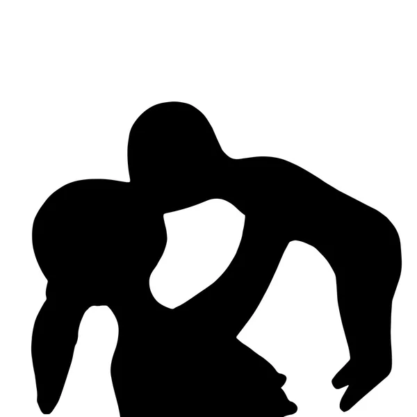 Silhouette vectorielle d'une femme avec un enfant . — Image vectorielle