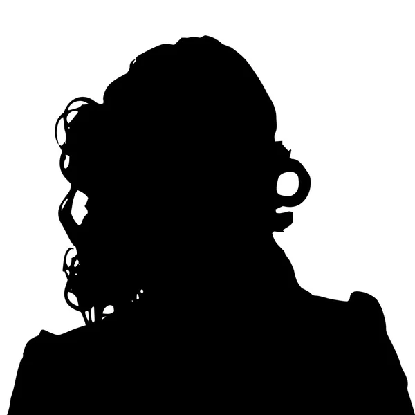 Vector silhouet van een vrouw. — Stockvector