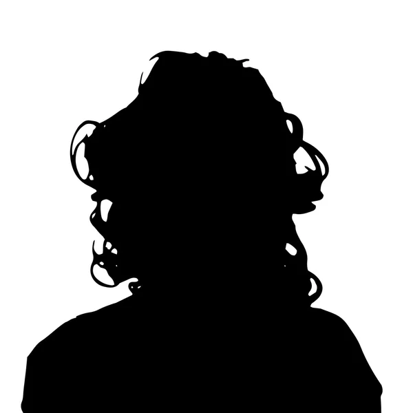 Vector silhouet van een vrouw. — Stockvector