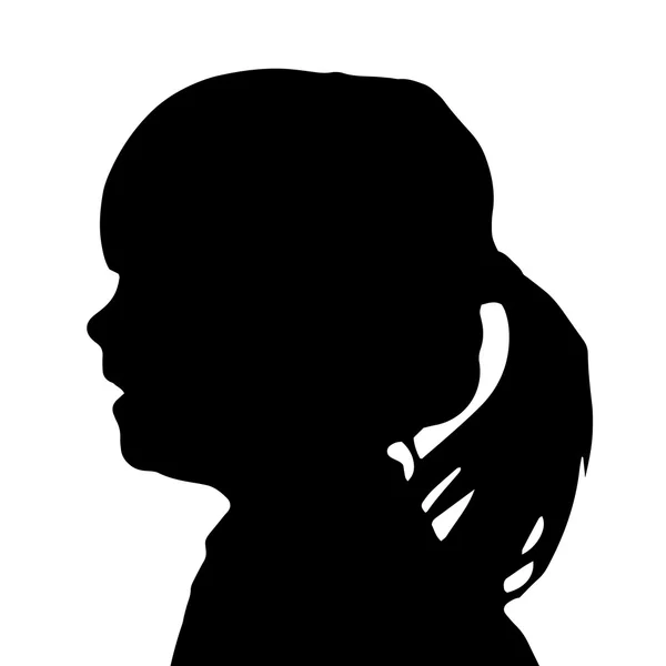 Silhouette vettoriale di una ragazza. — Vettoriale Stock