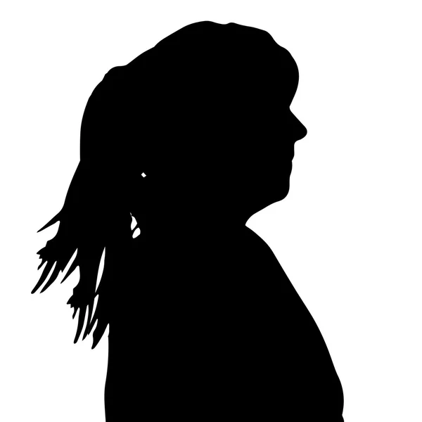 Vector silhouet van een vrouw. — Stockvector