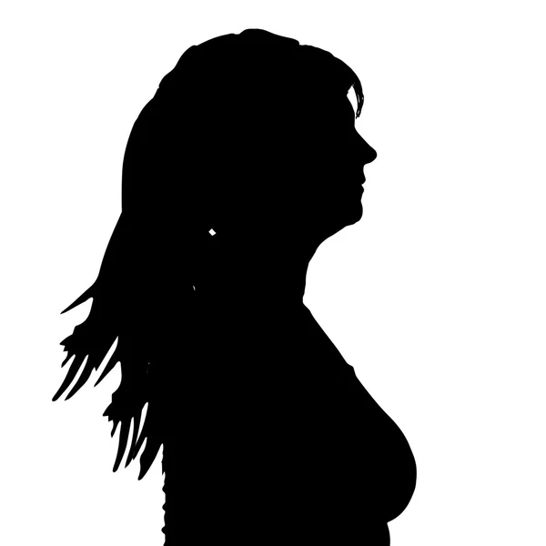 Vector silhouette of a woman. — Stock Vector