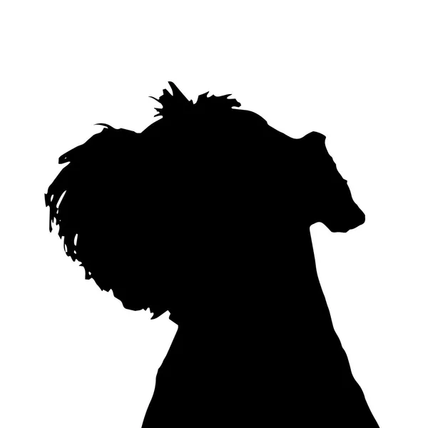Vector silhouette of a dog. — Stock Vector
