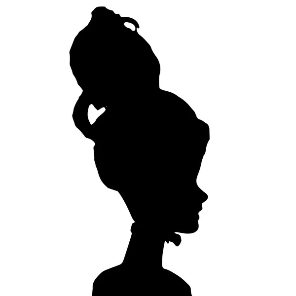 Vector silhouet van een vrouw. — Stockvector