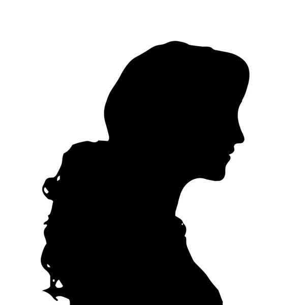 Vector silhouette of a woman. — Stock Vector