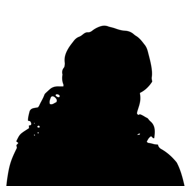 Vector silhouette of a woman. — Stock Vector