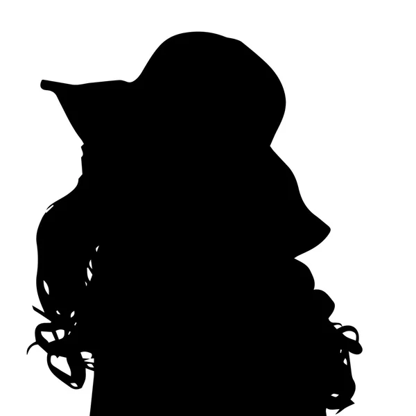 Silhouette vectorielle d'une femme . — Image vectorielle