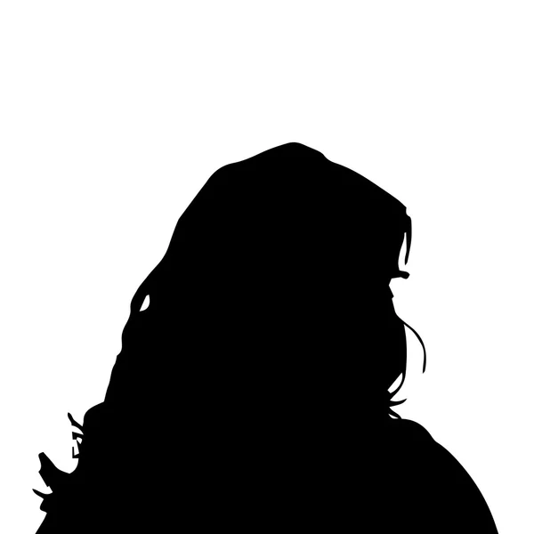 Vector silhouet van een vrouw. — Stockvector