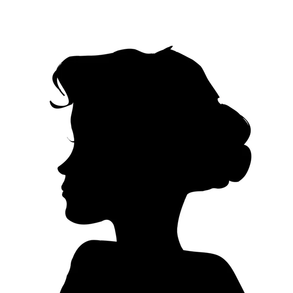 Vektorsilhouette einer Frau. — Stockvektor