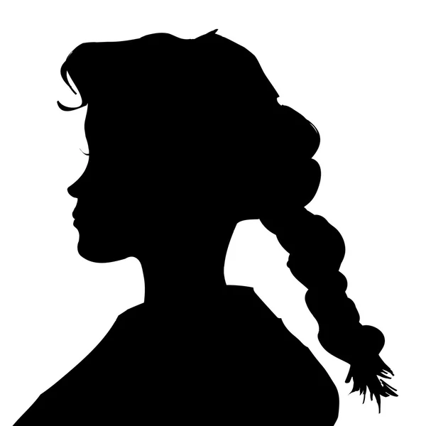 Vector silhouette of a woman. — Stock Vector