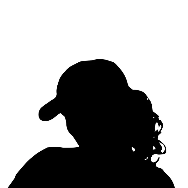 Vector silhouet van een vrouw. — Stockvector