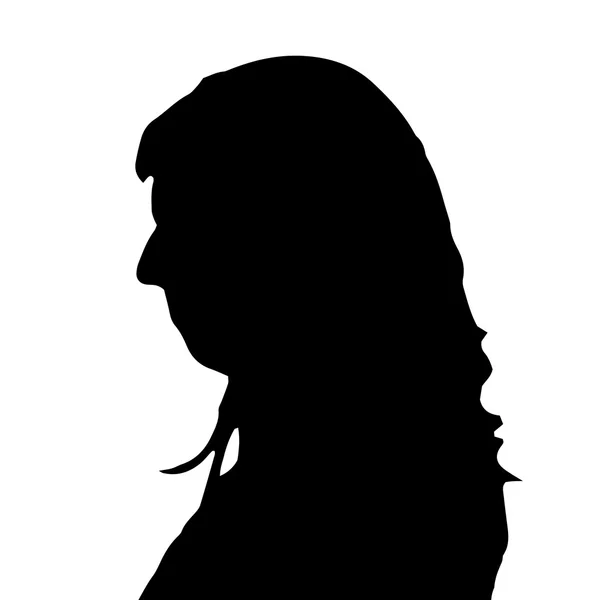 Silhouette vettoriale di una donna . — Vettoriale Stock