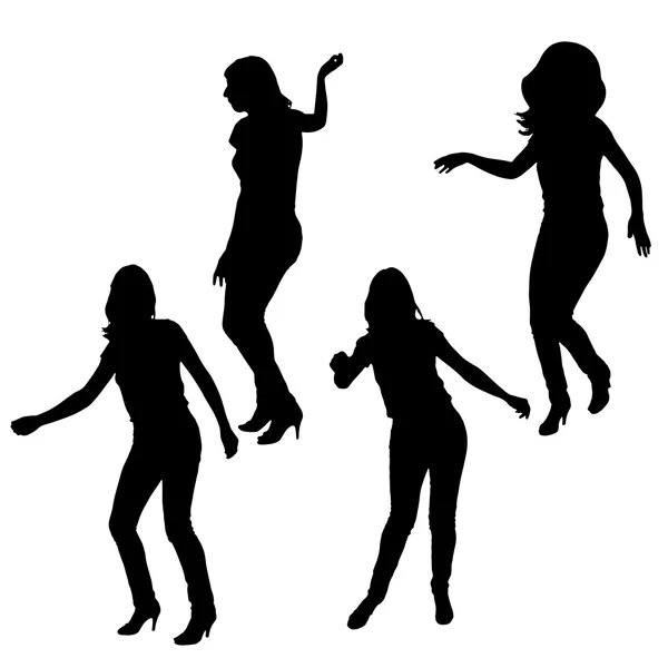 Vector silhouet van een vrouw. — Stockvector