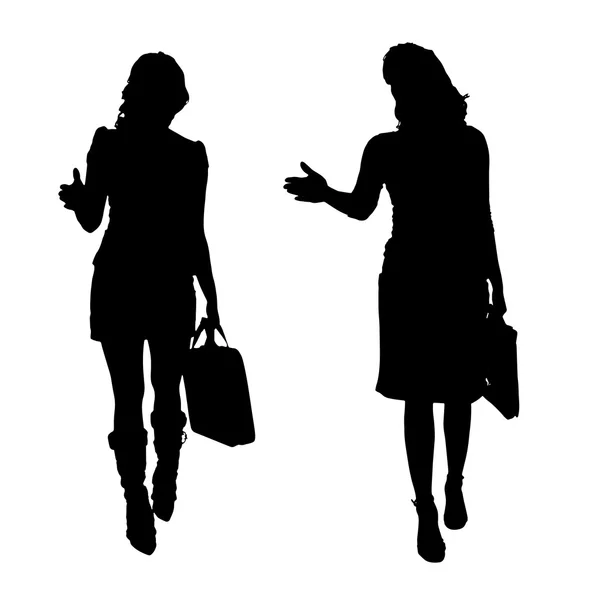 Vector silhouette of businesswoman. — Stock Vector