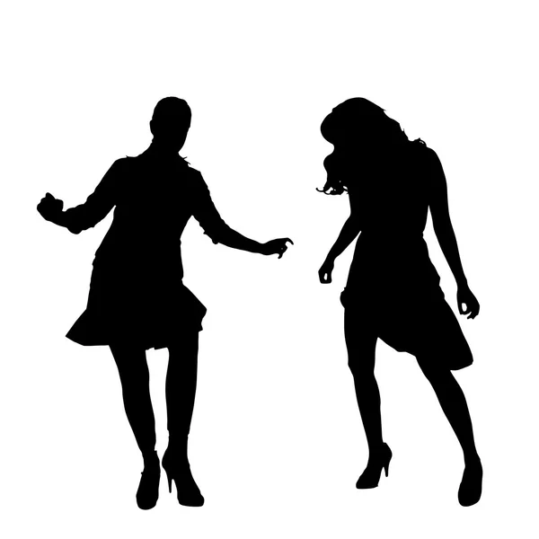 Vector silhouet van een vrouw. — Stockvector