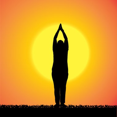 kadın silüeti vektör.