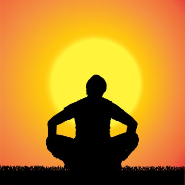 kadın silüeti vektör.