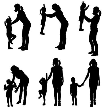 vector silhouet van familie.