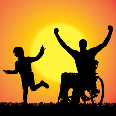 vector silhouet van familie.