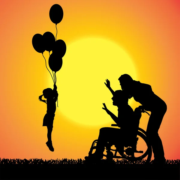 vector silhouet van familie.