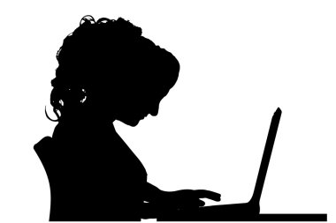 bir kadının siluet vektör.