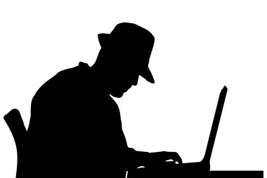 Bir adamın vektör silueti.