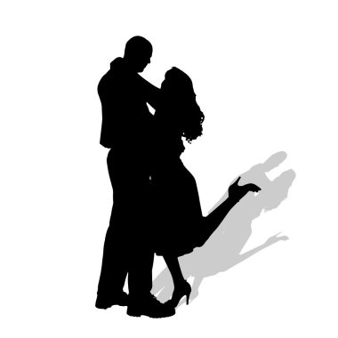 dans siluet vektör.