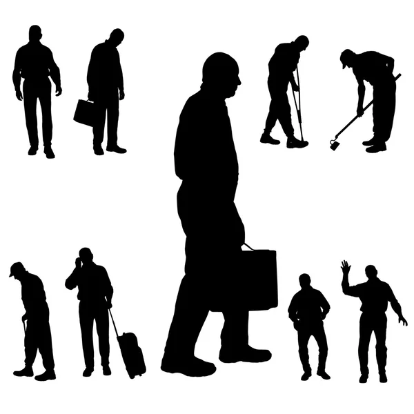Vector silhouette of people. — Stock Vector