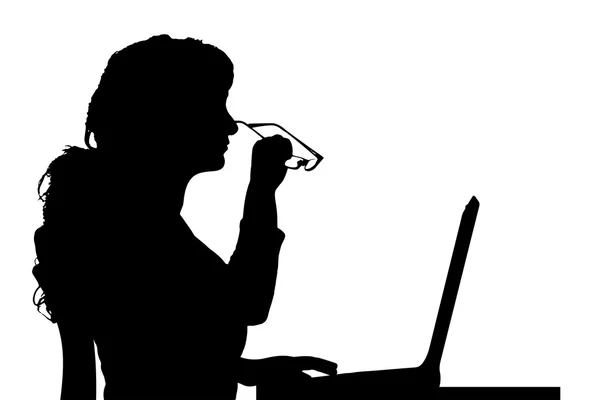 bir kadının siluet vektör.