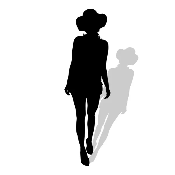 Silhouette vectorielle d'une femme . — Image vectorielle