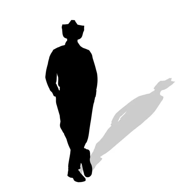 Vector silhouette of man. — Stock Vector